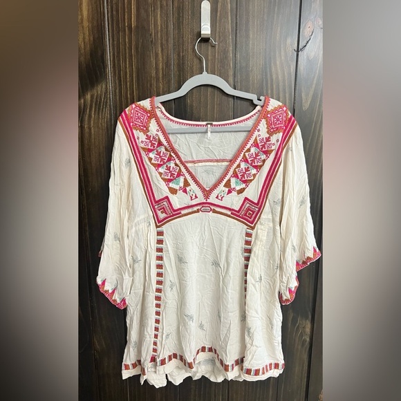 Free People Embroidered Boho Tunic Mini Dress 🖤 - Picture 6 of 10